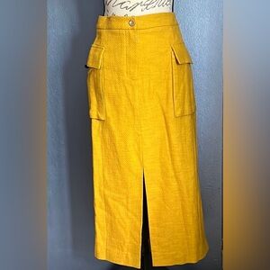 Chico’s Black Label Utility Pocket Skirt “Chinese Yellow” NWT